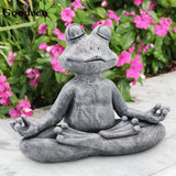 Goodeco Garden Frog Figurine Resin Zen Yoga Frog Jardin Statue Garden Decoration Outdoor Sculpture Home Decor Indoor Ornaments - La réserve de Gaïa