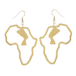 Boucles d'oreilles Néfertiti Africa inoxydable - La Réserve de Gaïa
