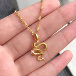 Goth Snake Necklace For Women Men Stainless Steel Gold Chain Necklaces Pendant Aesthetic Jewelry Choker Bijoux Collier Femme - La Réserve de Gaïa