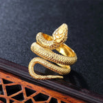 Simple Stainless Steel Snake Ring For Men Women Punk Hip Hop Fashion Couple Ring Men's Gold Ring Jewelry For The Best Him Gift - La Réserve de Gaïa