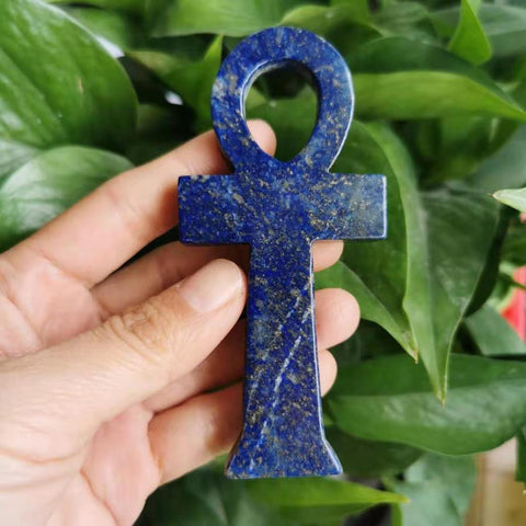 Croix d'Ankh en Lapis-lazuli - La Réserve de Gaïa